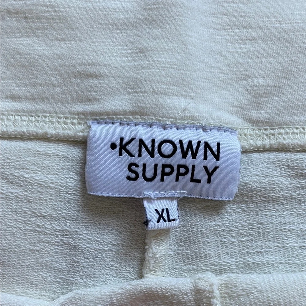 Known Supply Cream Pants | Ethical Sustainable | Size XL